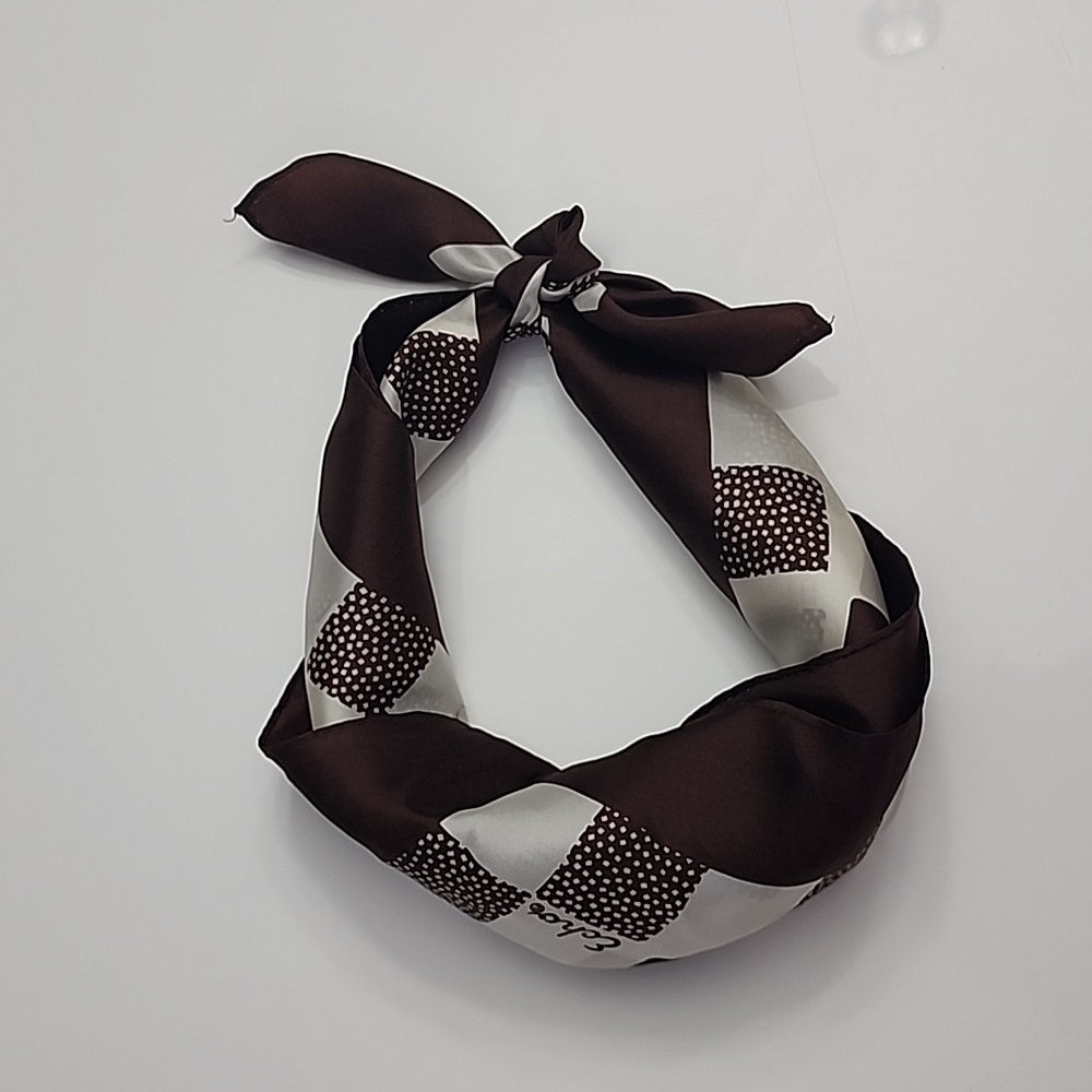 Echo Cream/Off White Brown Scarf